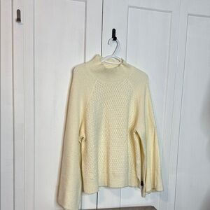 Joe Fresh Knit Cream Sweater - Long Sleeve - Large